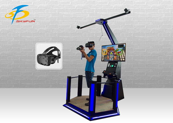 Iron HTC Vive Simulator , Indoor Shooting Virtual Reality Walking Platform