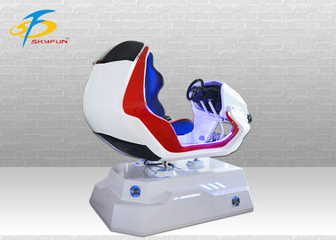 One Seat Red and White VR Racing Simulator / Virtual Gaming Device For Shopping Mall