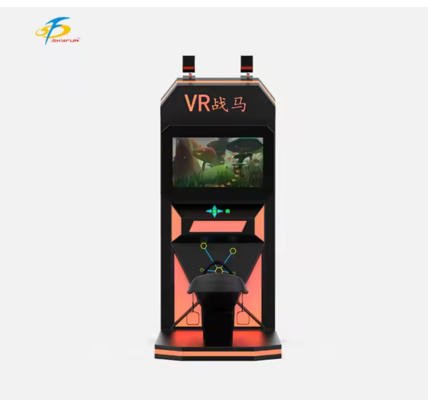 VR Riding Horse Simulator – Realistic Swing Motion Seat, HTC Vive Wireless VR Headset, 32-inch Monitor