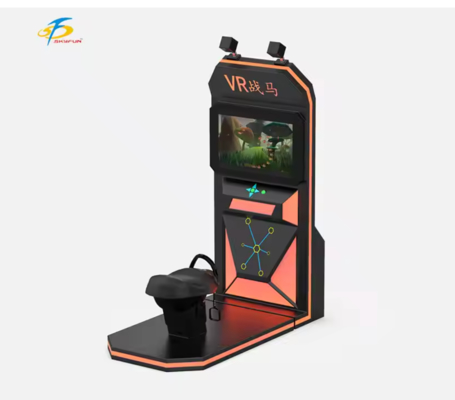 VR Riding Horse Simulator – Realistic Swing Motion Seat, HTC Vive Wireless VR Headset, 32-inch Monitor