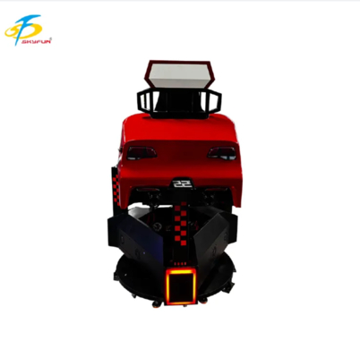 3-Screen Red Racing Car Arcade Machine – 360° Rotation, Force Feedback, 3D Audio, High Refresh Rate, Immersive VR Driving Simulator for FECs & Arcades