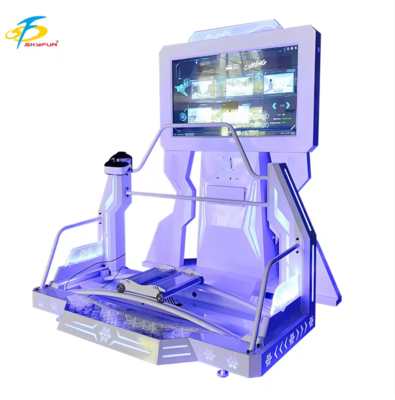 Stainless Steel VR Skiing Simulator – Immersive 4D VR Ski Machine with 20 Games, Realistic Snow Experience, High-Definition VR Display for Arcades