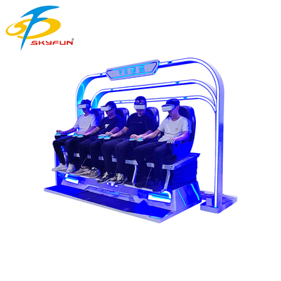 9D VR 4-Seats Cinema Chair – Multi-Person VR Simulator with 100+ Movies, 15 Interactive Games, Deepoon VR Glasses