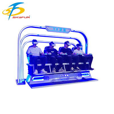 9D VR 4-Seats Cinema Chair – Multi-Person VR Simulator with 100+ Movies, 15 Interactive Games, Deepoon VR Glasses