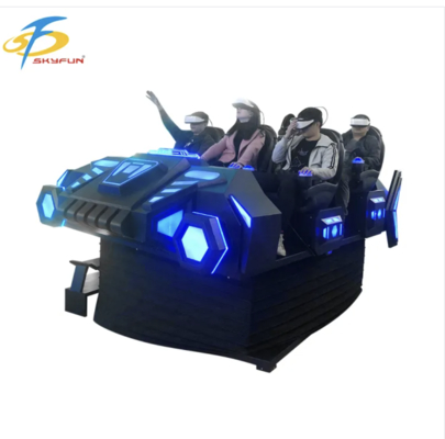 9D VR 6-Seats Cinema Chair – Multi-Person VR Simulator with 100+ Movies, 15 Interactive Games, Deepoon VR Glasses