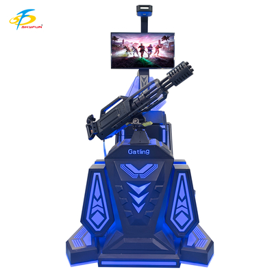 9D VR Gatling Shooting Simulator – HTC Vive VR Gun Game with 42-Inch LCD Display, 5 Exciting Games