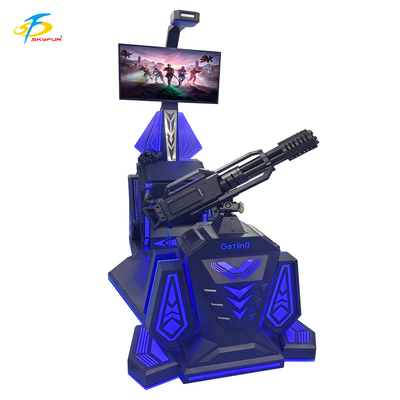 9D VR Gatling Shooting Simulator – HTC Vive VR Gun Game with 42-Inch LCD Display, 5 Exciting Games
