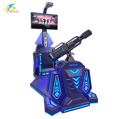 9D VR Gatling Shooting Simulator – HTC Vive VR Gun Game with 42-Inch LCD Display, 5 Exciting Games
