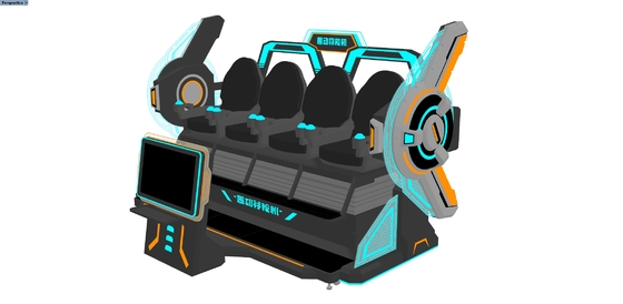 FUN Cinema 4 Seat VR Cinema Simulator | Multi-Player 9D VR Motion Ride with Large Front Screen, Splicing Design, DPVR Glasses & Dynamic Special Effects – SKYFUN Manufacturer