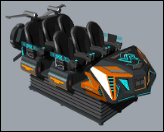 Fun Chariot 6 Seat VR Cinema Simulator | Multi-Player 9D Motion Ride with Crank Structure, Double-Color LED Lights, 20+ Exclusive Games & DPVR Glasses – SKYFUN Manufacturer