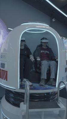 Fun Space Capsule 2 Seat VR Cinema Simulator | Exclusive 360° Rotating Capsule, Dual-Screen Control, 20+ Special Games, DPVR Glasses & Multi-Effects – SKYFUN Manufacturer