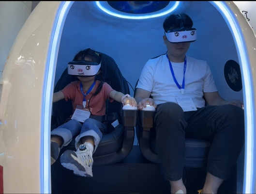 Fun Space Capsule 2 Seat VR Cinema Simulator | Exclusive 360° Rotating Capsule, Dual-Screen Control, 20+ Special Games, DPVR Glasses & Multi-Effects – SKYFUN Manufacturer