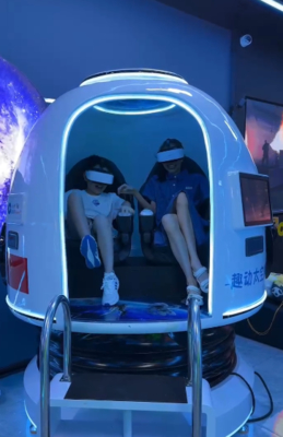 Fun Space Capsule 2 Seat VR Cinema Simulator | Exclusive 360° Rotating Capsule, Dual-Screen Control, 20+ Special Games, DPVR Glasses & Multi-Effects – SKYFUN Manufacturer