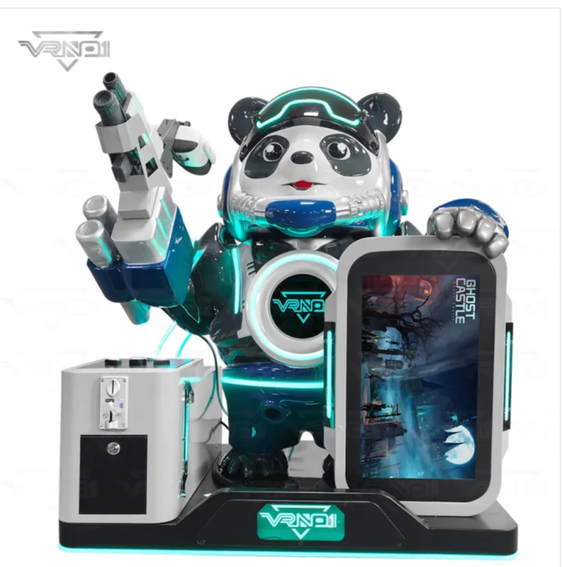 VR Panda Soldier – Cutting-Edge Interactive VR Shooting Machine with 7 Games, Toy Dispenser, Multi-Payment Support & Customizable Panda Design for Arcades