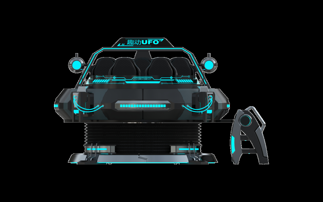 Customized FUN UFO 5 Seat VR Cinema Simulator | Multi-Player 9D VR Motion Ride with DPVR Glasses, 32-Inch Monitor, Reliable Sempre Wire Loop & Large Motion System – SKYFUN