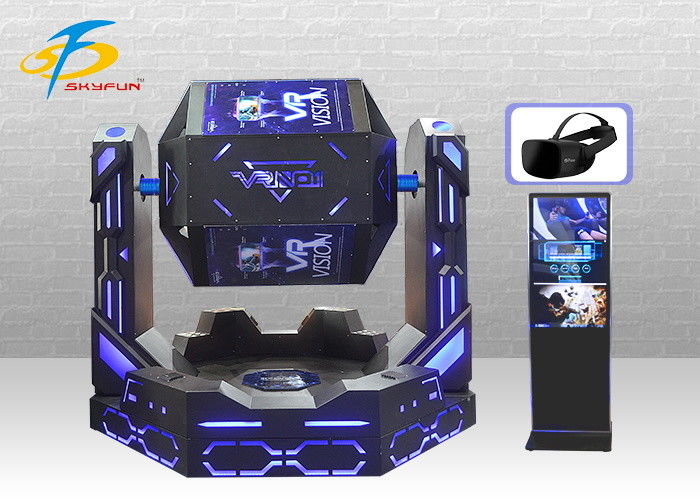 Black 1080 Degree Iron Warrior 9D Vr Machine With 22'' Touch Screen
