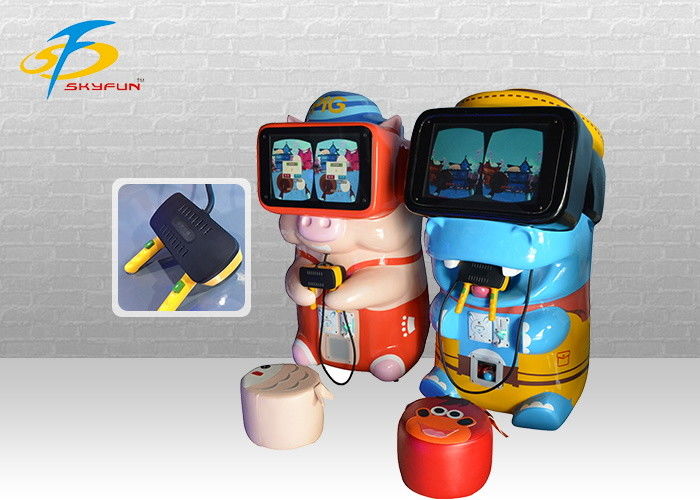 Colorful Pig And Hippo 9D VR Game Machine For 3 - 10 Years Old Children