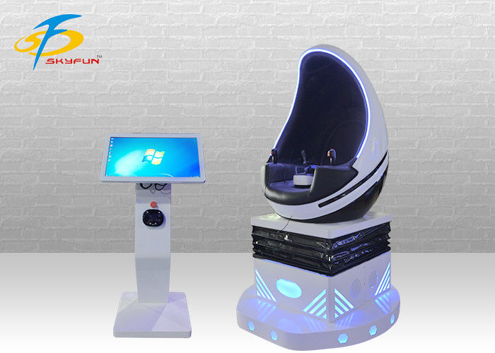 Black Single Seat VR Egg Chair Virtual Reality Device For Shopping Mall