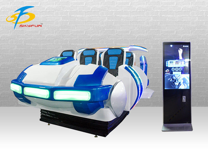 Family 6 Seats Spaceship Fiberglass 9D VR Simulator For Indoor Playground