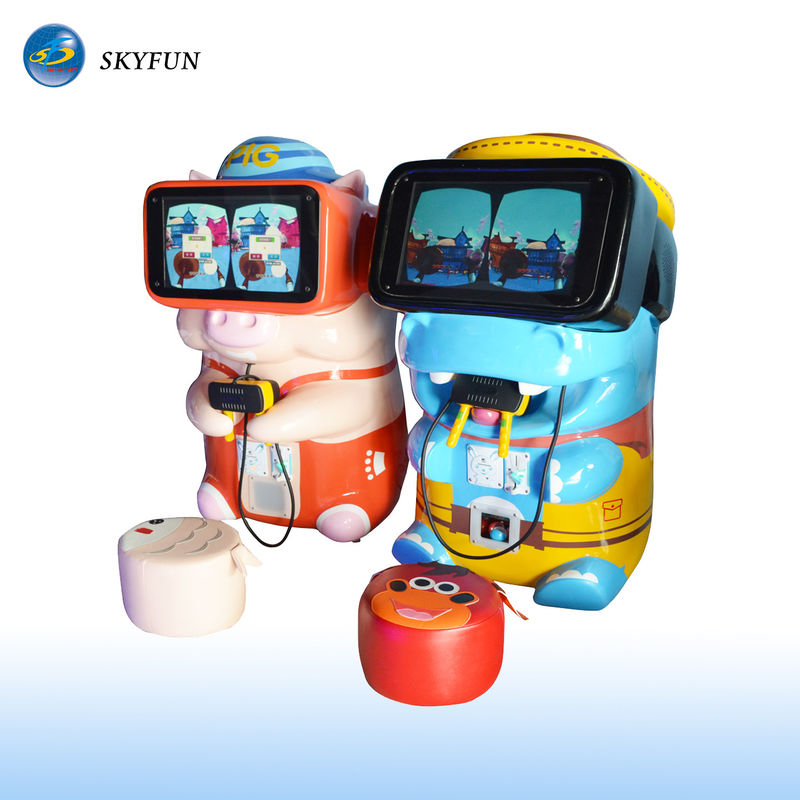 Skyfun Pig &amp; Hippo Children VR Game Machine With Touch Screen Cute Appearance