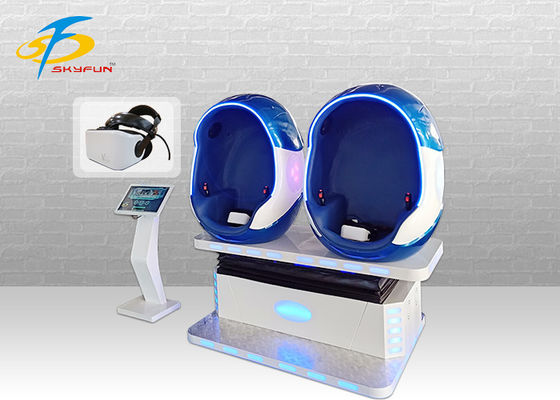 Immersive VR Double Seat Egg Cinema Helmet 90 Pcs Movies And Games 9D VR Machine